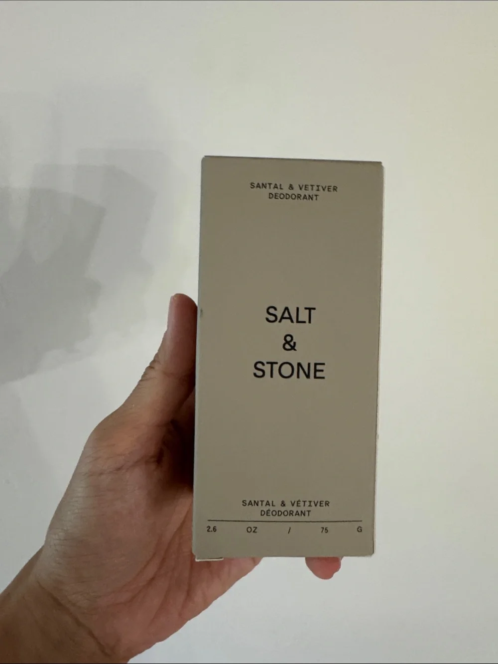 Salt & Stone Santal & Vetiver Deodorant - Beige Retail Box